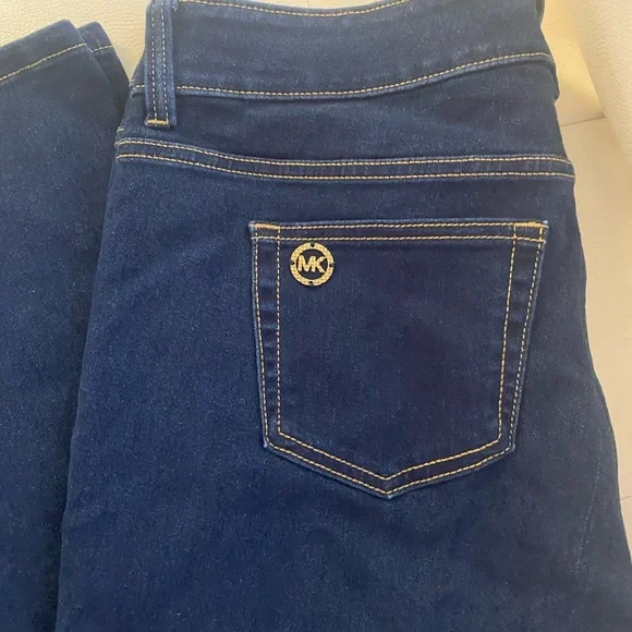 Michael Kors Dark Blue Boot, Cut Leg Jeans - Picture 2 of 8